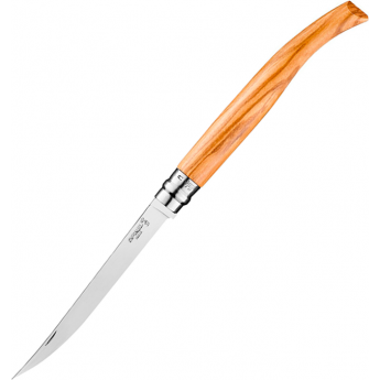 Нож филейный OPINEL №15, нержавеющая сталь, рукоять оливковое дерево